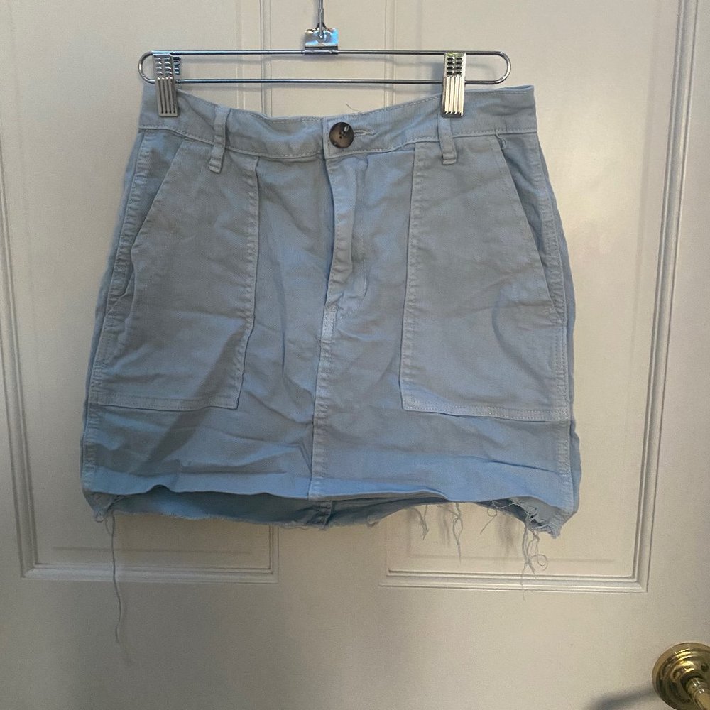 jean light blue skirt